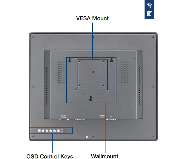 全新研華 工業等級平板顯示器FPM系列 6寸工業顯示器 FPM-2170G