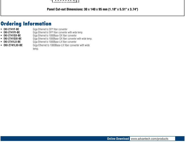 研華EKI-2741F 工業(yè)級(jí)千兆以太網(wǎng)光電轉(zhuǎn)換器