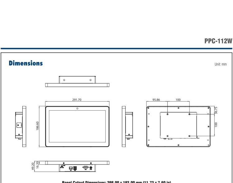 研華PPC-112W 11.6 英寸 Rockchip 3399 處理器 支持安卓 10 一體式工業電腦