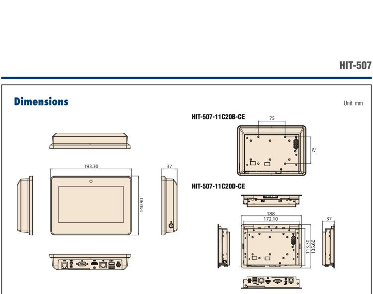 研華HIT-507 7”醫(yī)療信息終端，旨在為設(shè)備制造商提供易于集成的HMI，以快速開發(fā)產(chǎn)品