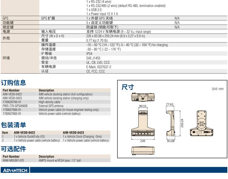 研華AIM-78H 10.1" 醫療平板電腦，搭載高通? 驍龍? 660 處理器, 安卓10
