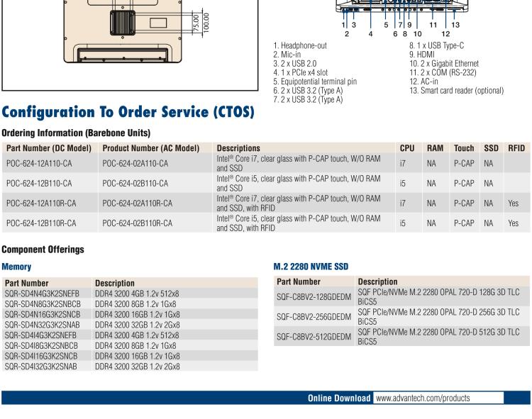 研華POC-624 23.8"高性能醫(yī)用一體機，可用于多種醫(yī)療應(yīng)用