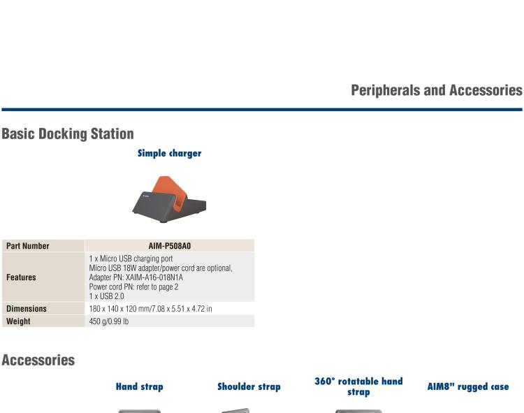 研華AIM-75S 8"RISC架構工業級移動平板電腦， 搭載高通? 驍龍? 660處理器, Android 10系統, 并通過Google GMS認證
