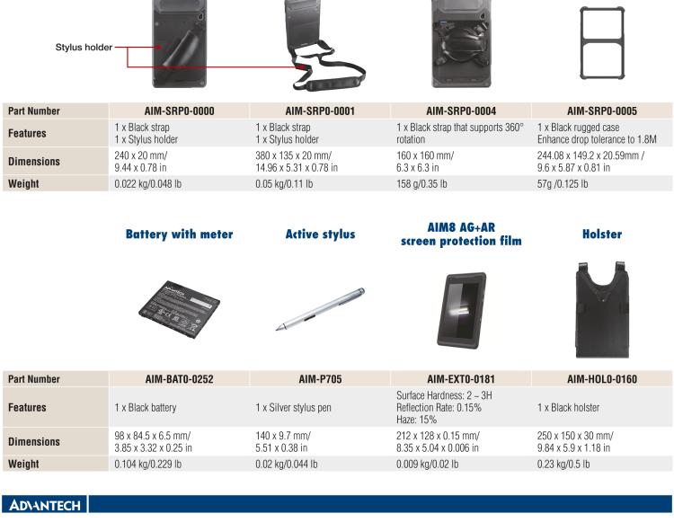 研華AIM-75S 8"RISC架構工業級移動平板電腦， 搭載高通? 驍龍? 660處理器, Android 10系統, 并通過Google GMS認證