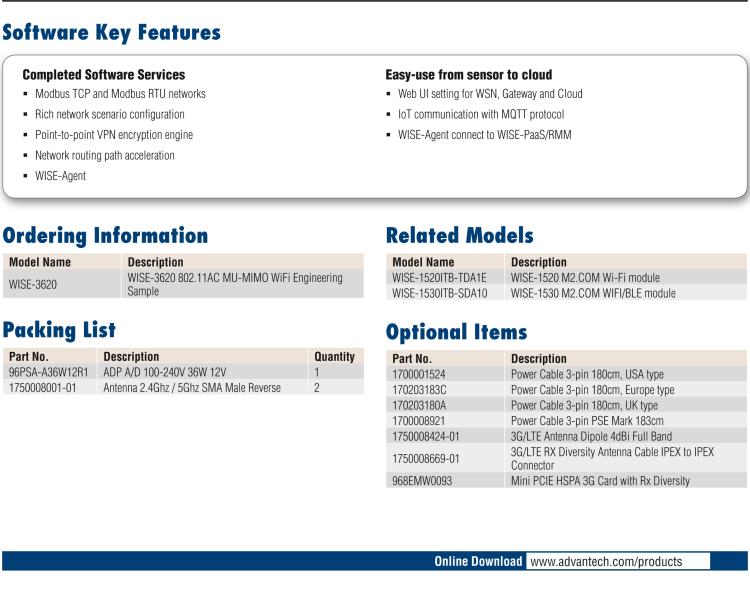 研華WISE-3620 無線物聯(lián)網(wǎng)WiFi網(wǎng)關