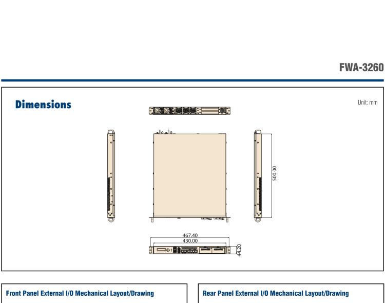 研華FWA-3260 基于Intel? Broadwell XeonTM D-1500系列處理器 1U機架式網絡應用平臺